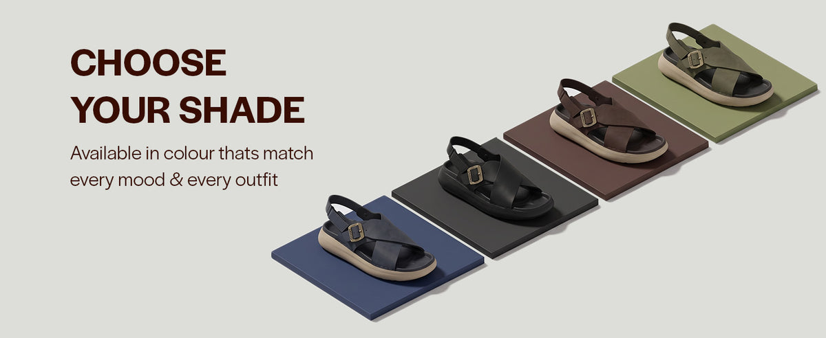 Men Blue Open Toe Water Resistant Slingback Strap Sandal with Anti Skid EVA Sole|Slip On Beach Slippers with Flexible EVA Pad Insole|Monsoon, Travel, Outdoor