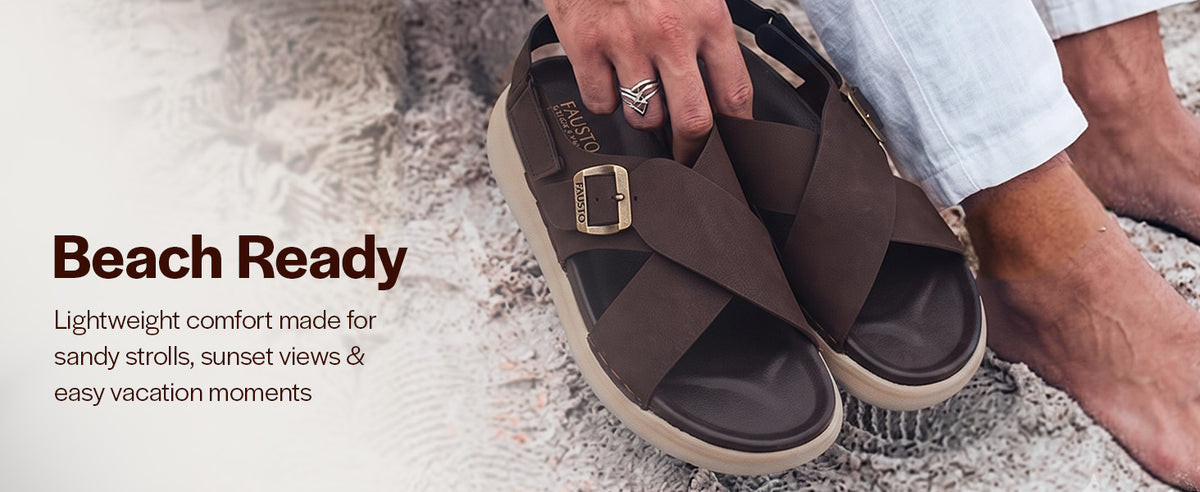 Men Blue Open Toe Water Resistant Slingback Strap Sandal with Anti Skid EVA Sole|Slip On Beach Slippers with Flexible EVA Pad Insole|Monsoon, Travel, Outdoor