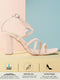 Women Beige Open Toe Quilted Block Heel High Ankle Adjustable Backstrap Slipper Sandals|Soft Padded Insole|Western Outfit Gladiator Sandals
