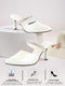 Women Silver Pointed Toe Stiletto Heel Rhinestone Strap Party Shoe Style Sandals | Soft Padded Insole | Western Dress Slip On