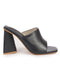 black ankle strap block heels
