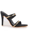 black ankle strap block heels