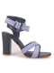 black ankle strap block heels