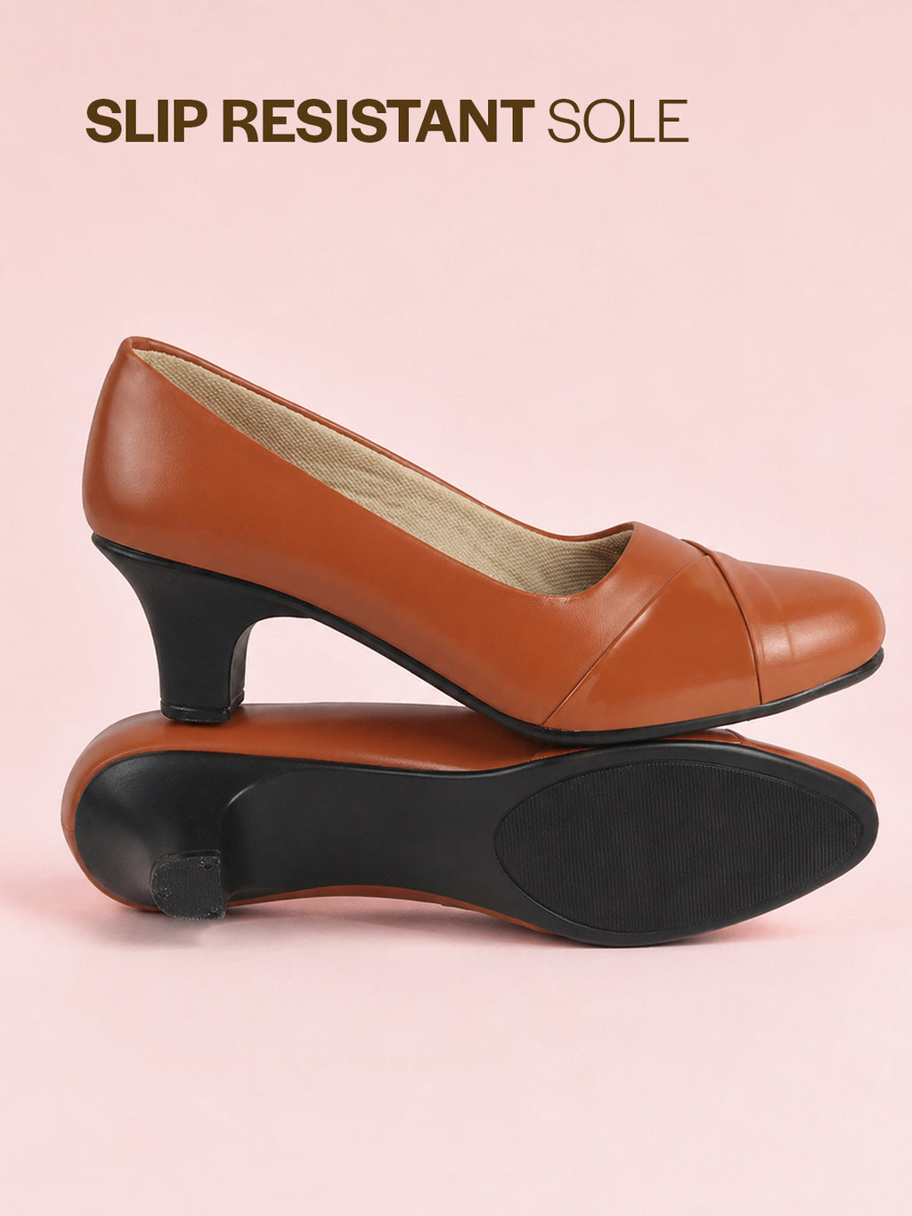 cushioned sole office wear heels women
