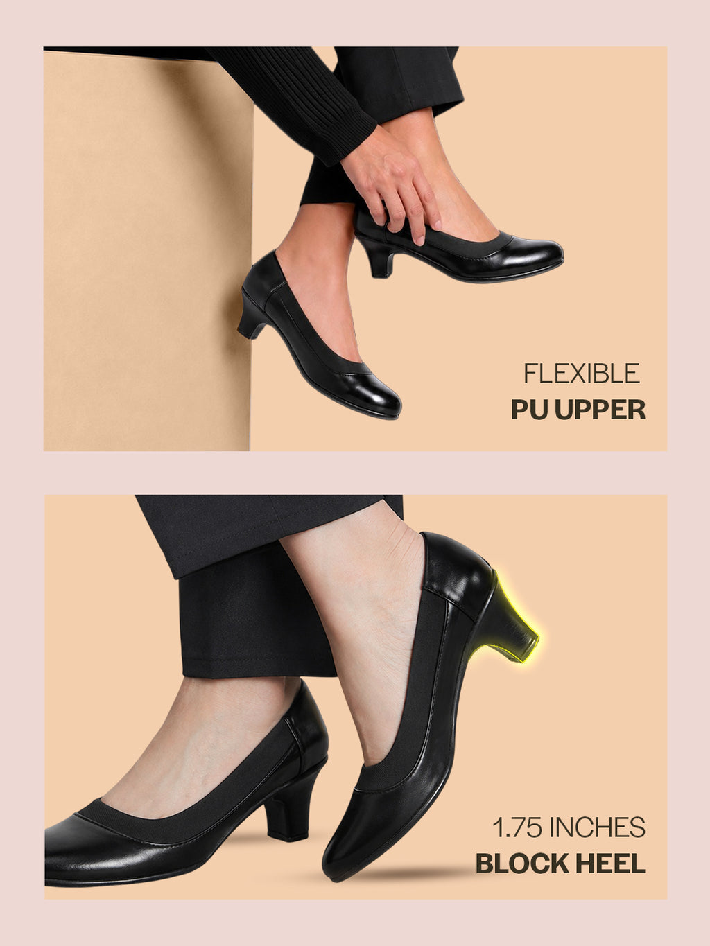 women low heel pumps