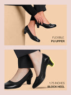 women low heel pumps