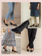 women low heel pumps