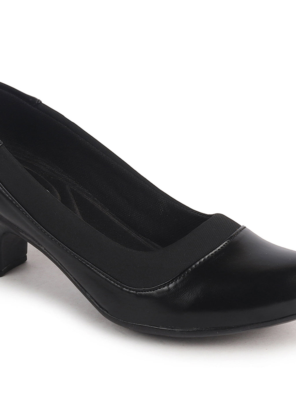 comfortable walking heels with elastic collar