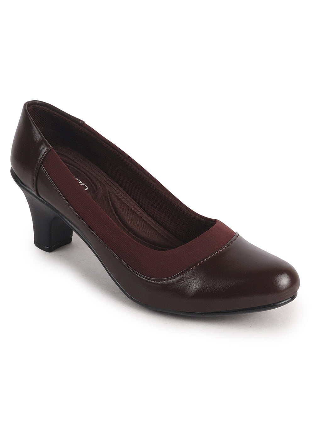 cushioned sole office wear heels red