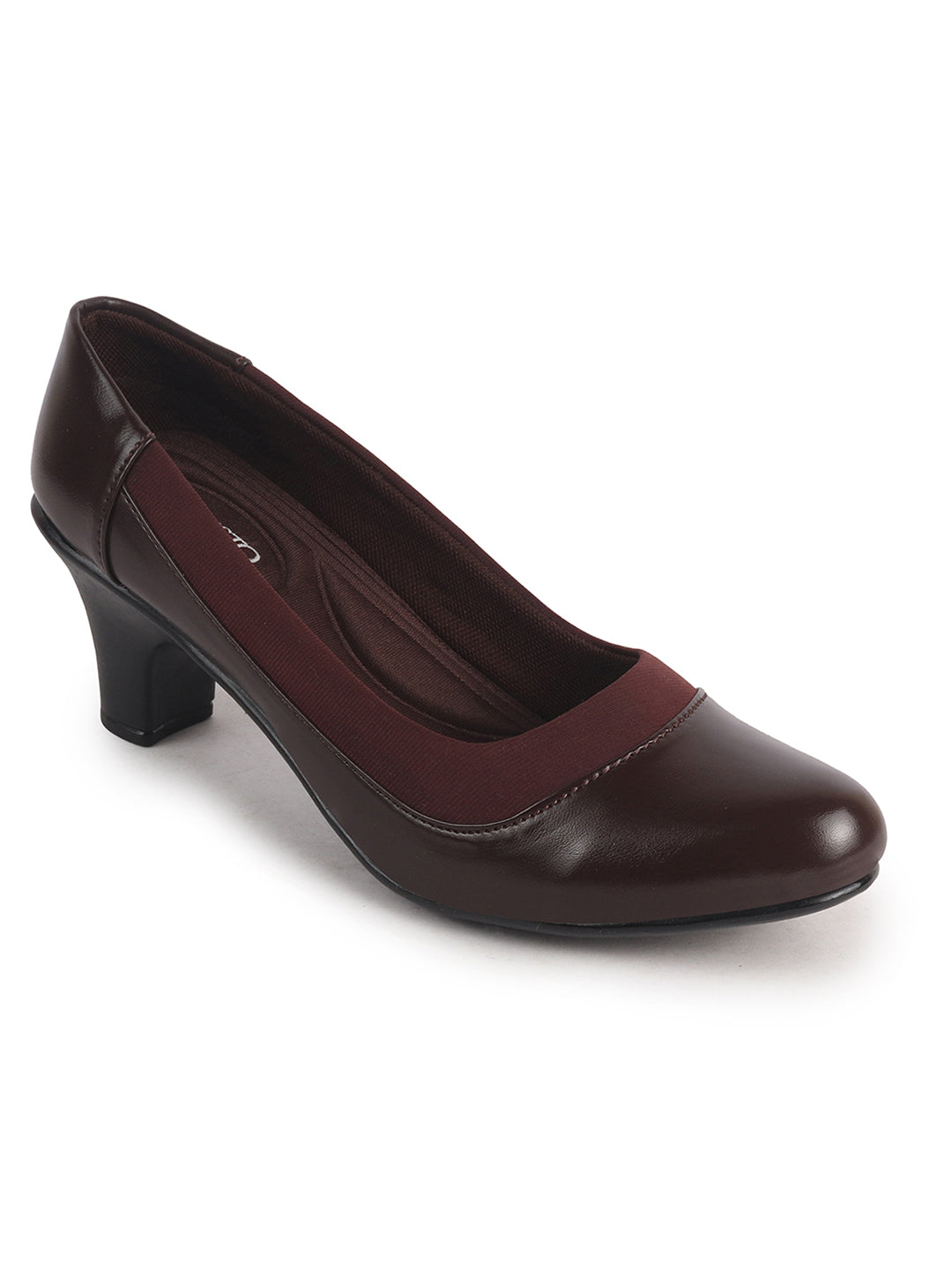 cushioned sole office wear heels red
