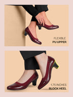 closed toe block heels
