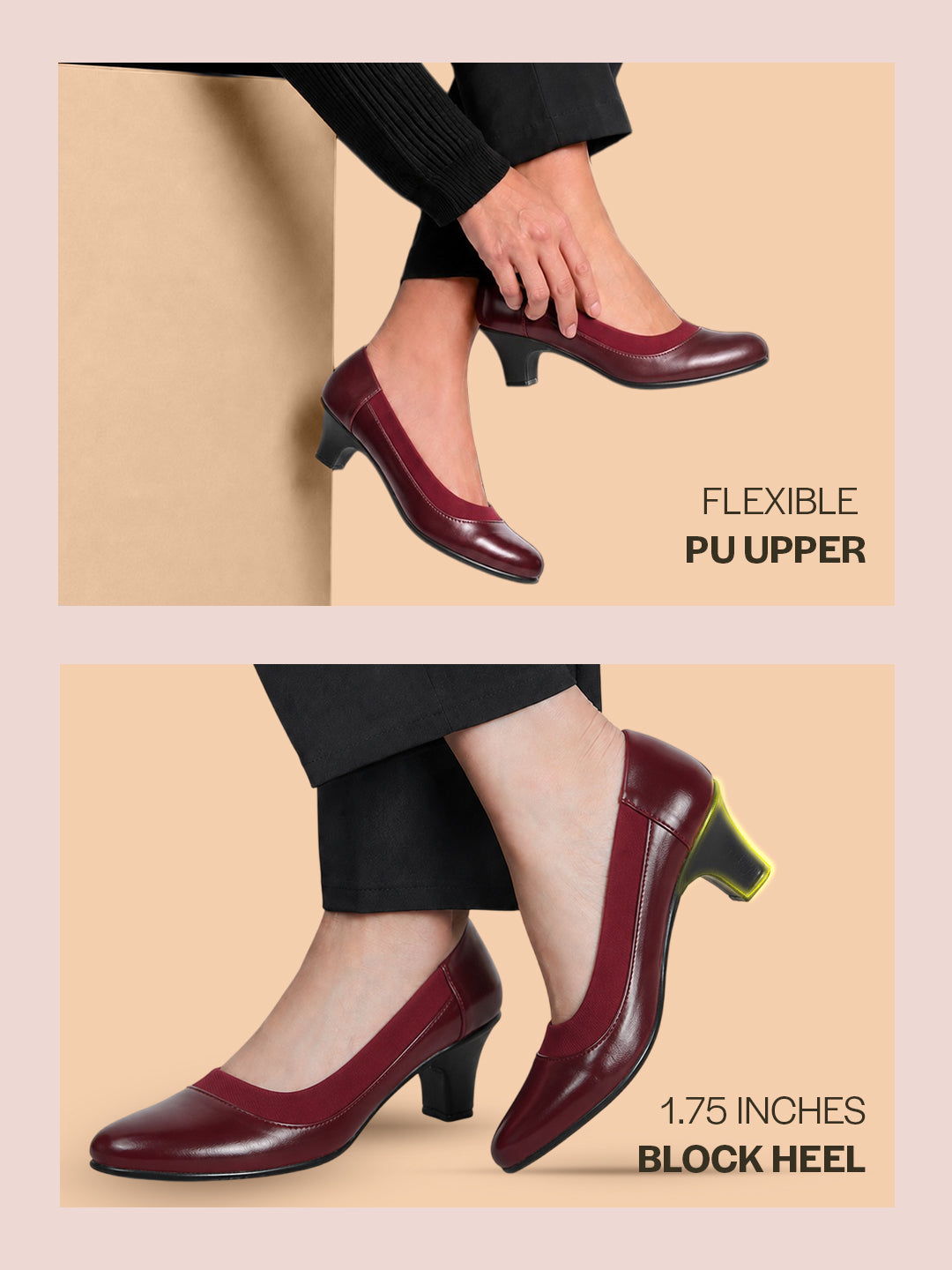 closed toe block heels