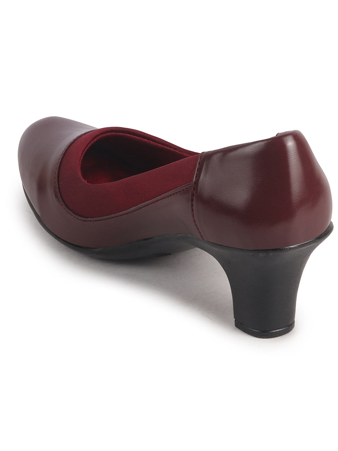comfortable walking heels with elastic collar