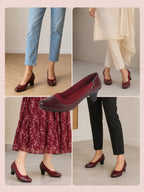 closed toe block heels