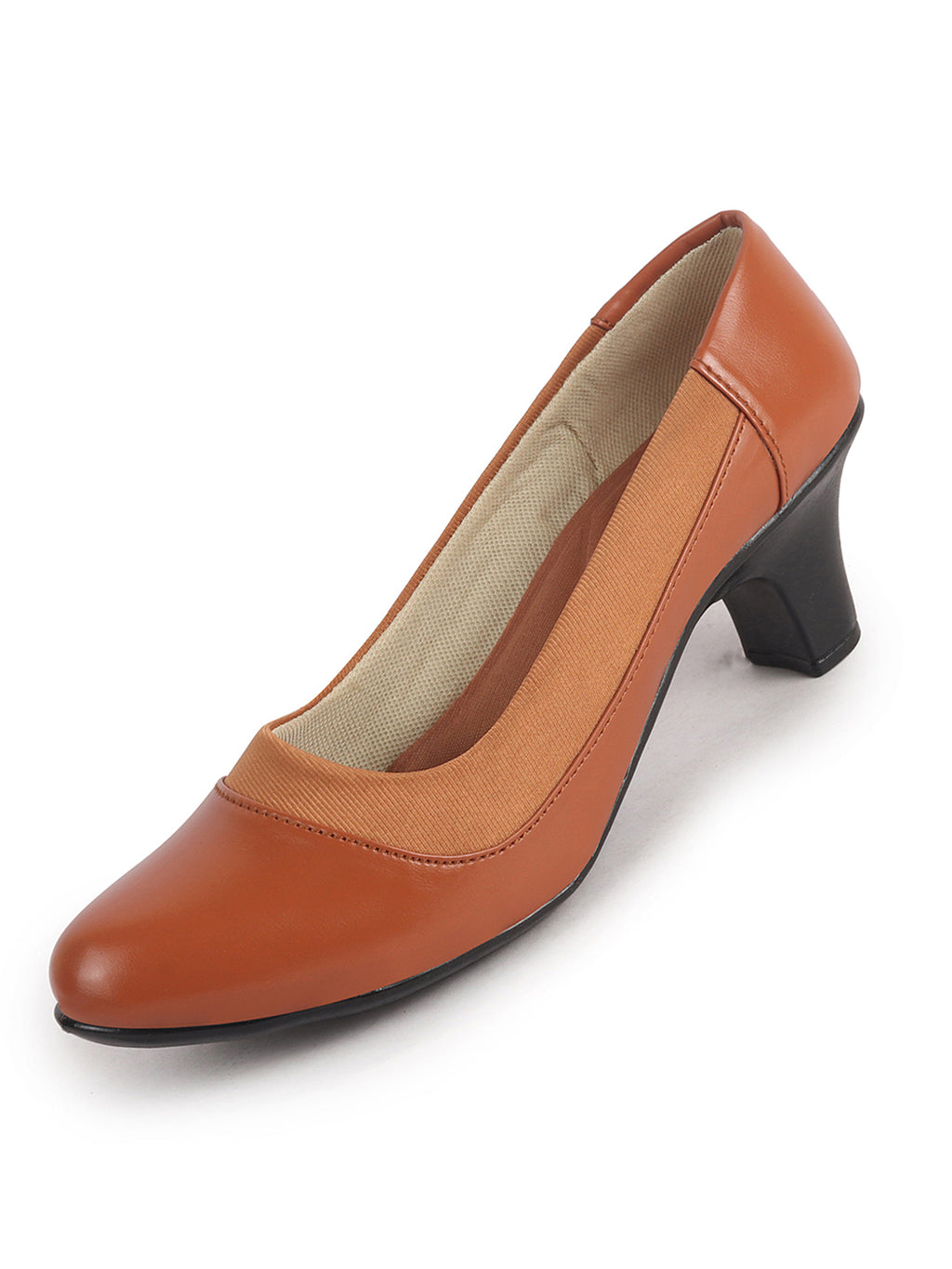 cushioned sole office wear heels red