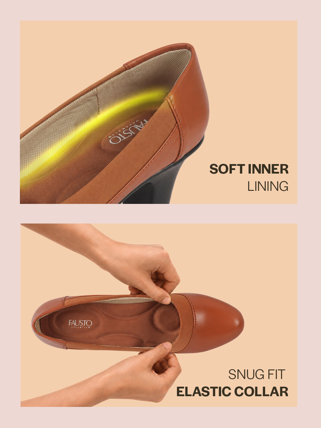 cushioned sole office wear heels red