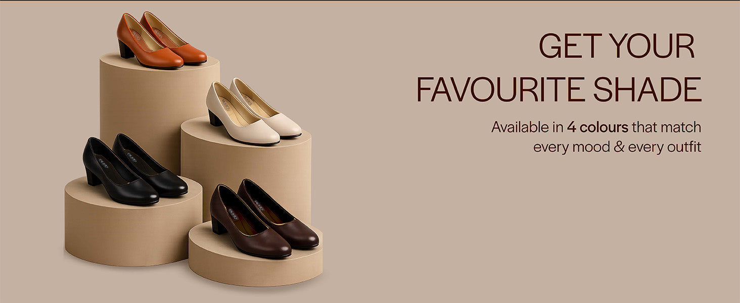 Women Tan Round Toe Sturdy Block Heel Pumps For Formal Office Wear|Comfort Slip-On Dress Shoes with Ergonomic Padded Insole|Evening Parties & Work Wear