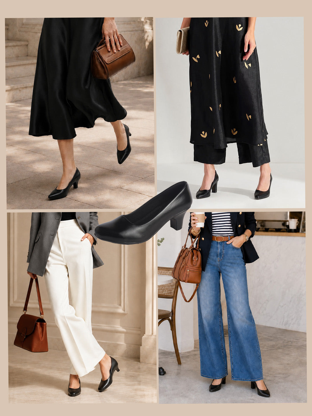 women low heel pumps