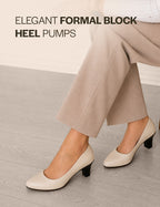 light closed toe block heels