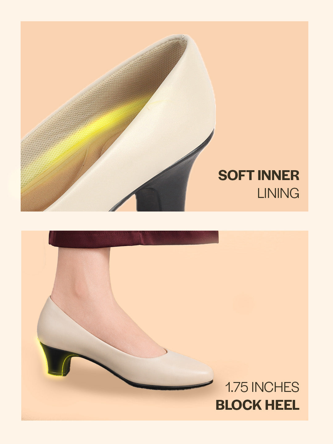 light closed toe block heels