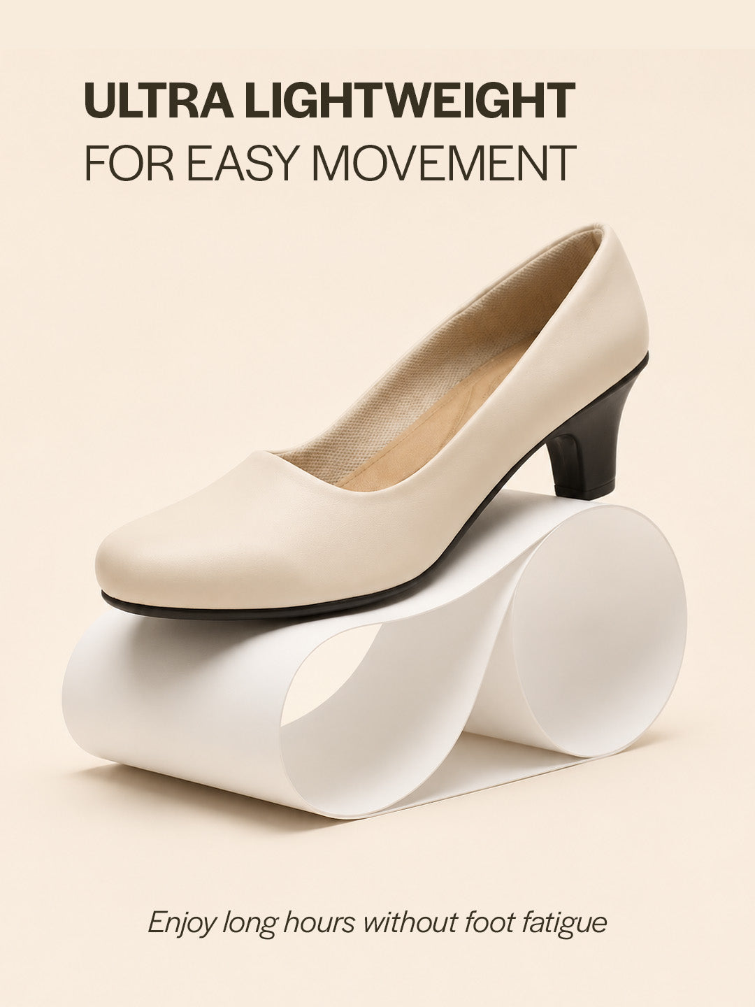 light closed toe block heels