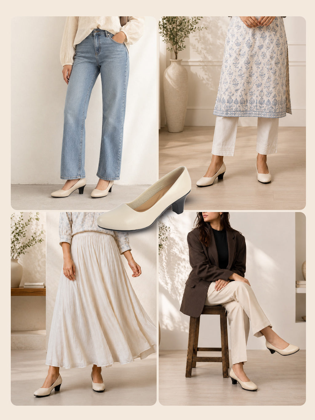 light closed toe block heels