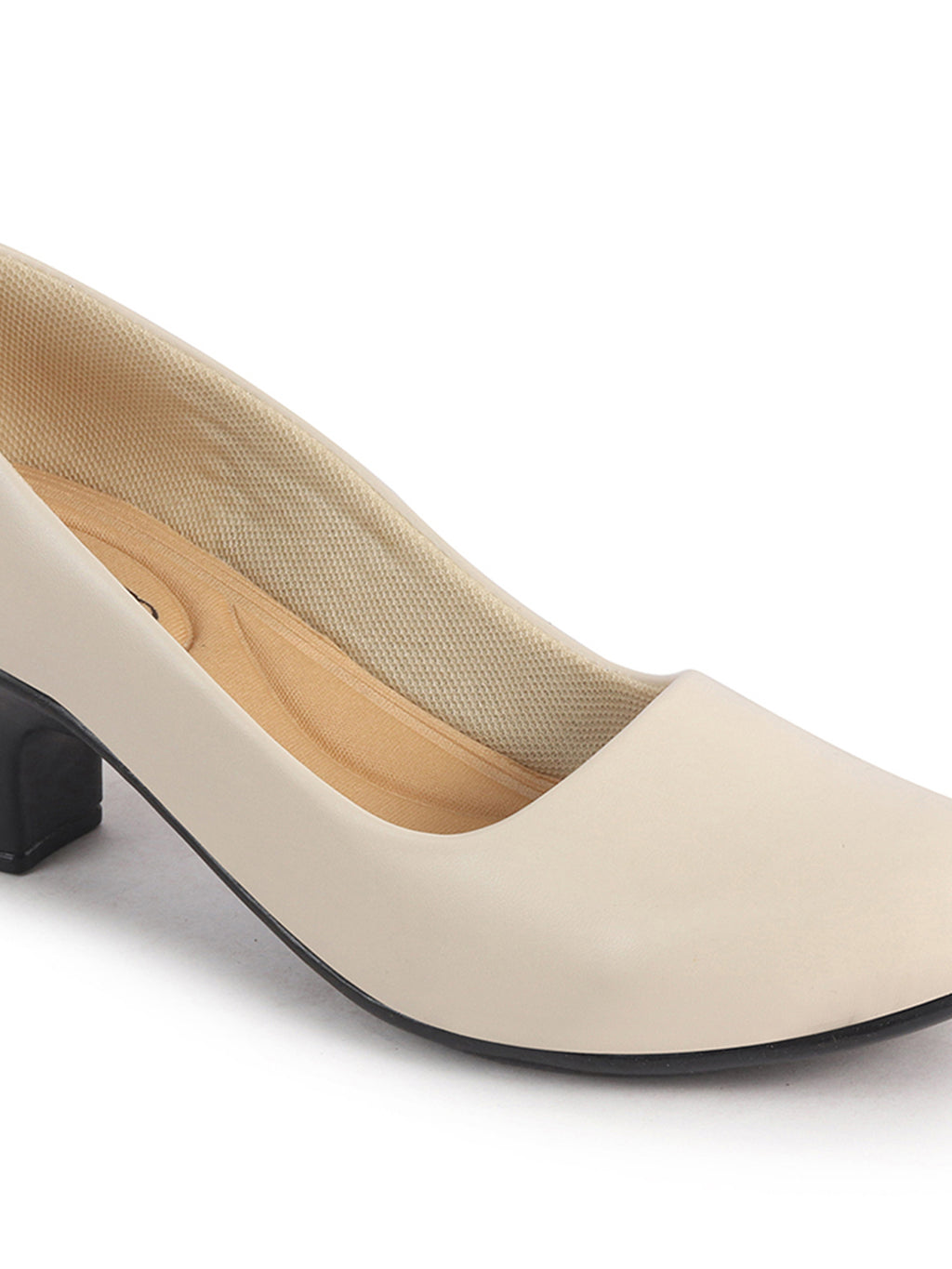 elegant round toe daily wear pumps