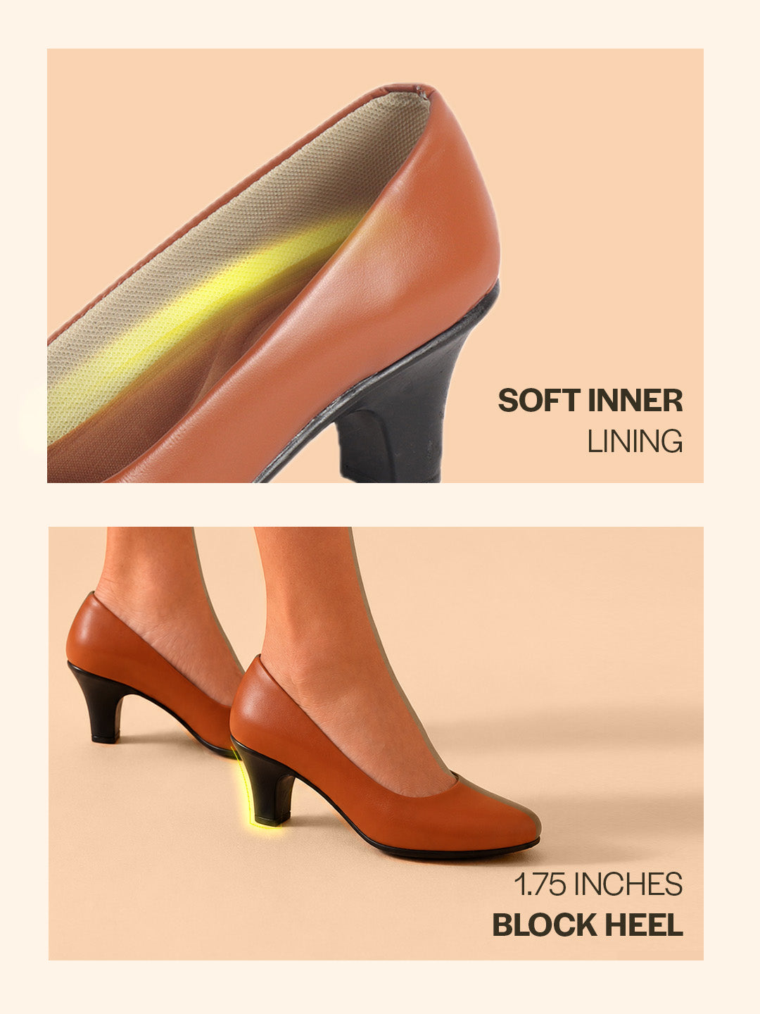 cushioned sole office wear heels