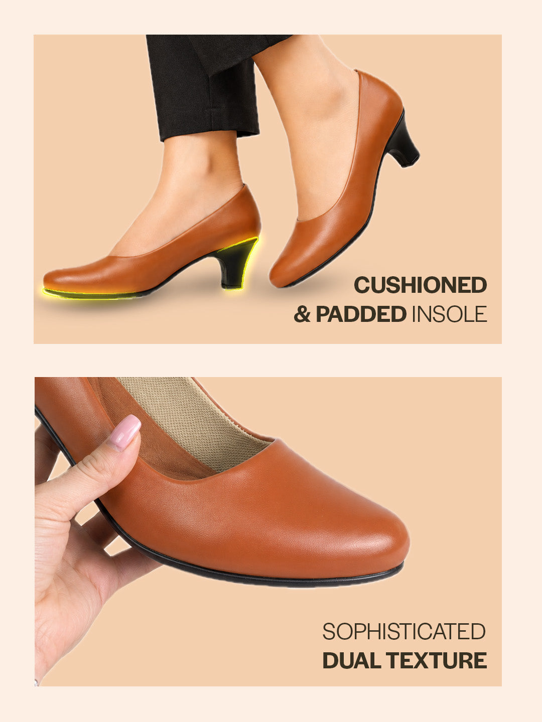 cushioned sole office wear heels