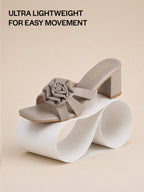 square toe slide sandals for women