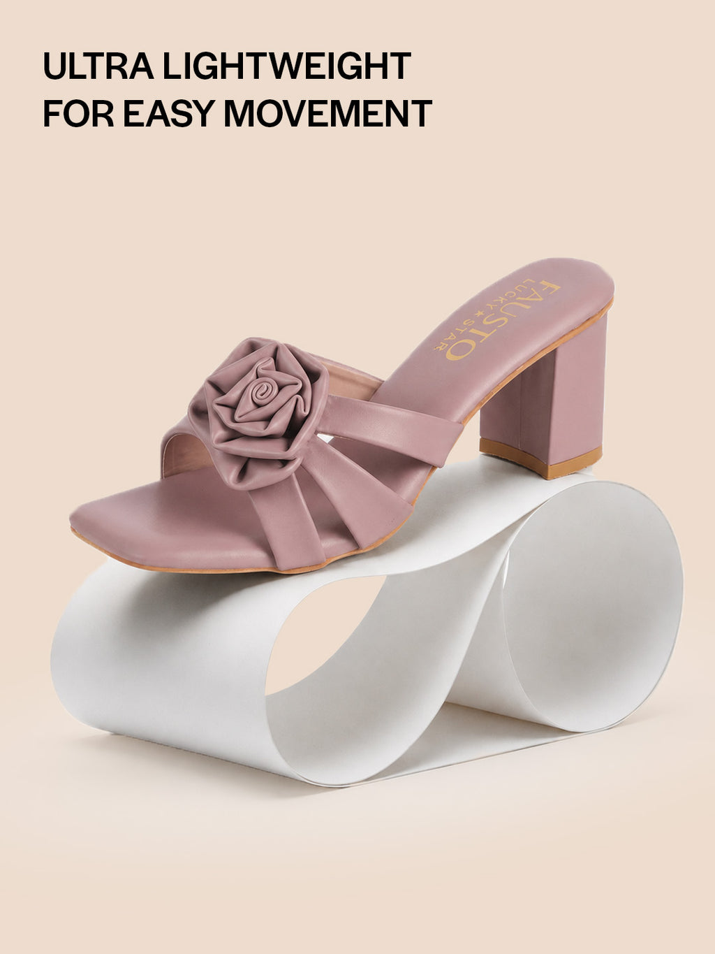 designer block heel slip ons