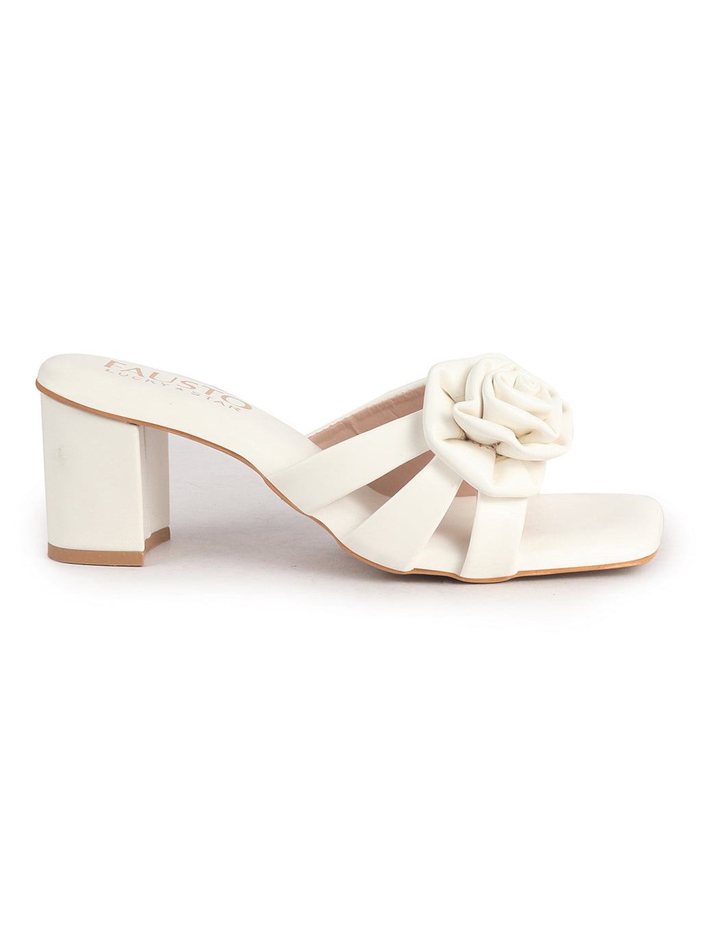 designer block heel slip ons