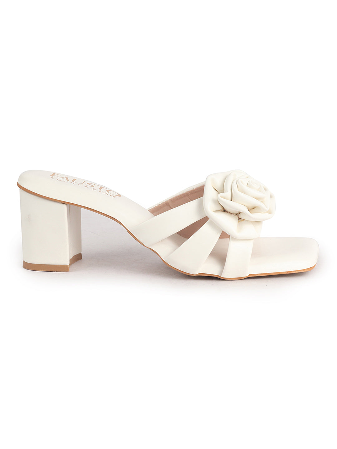 designer block heel slip ons