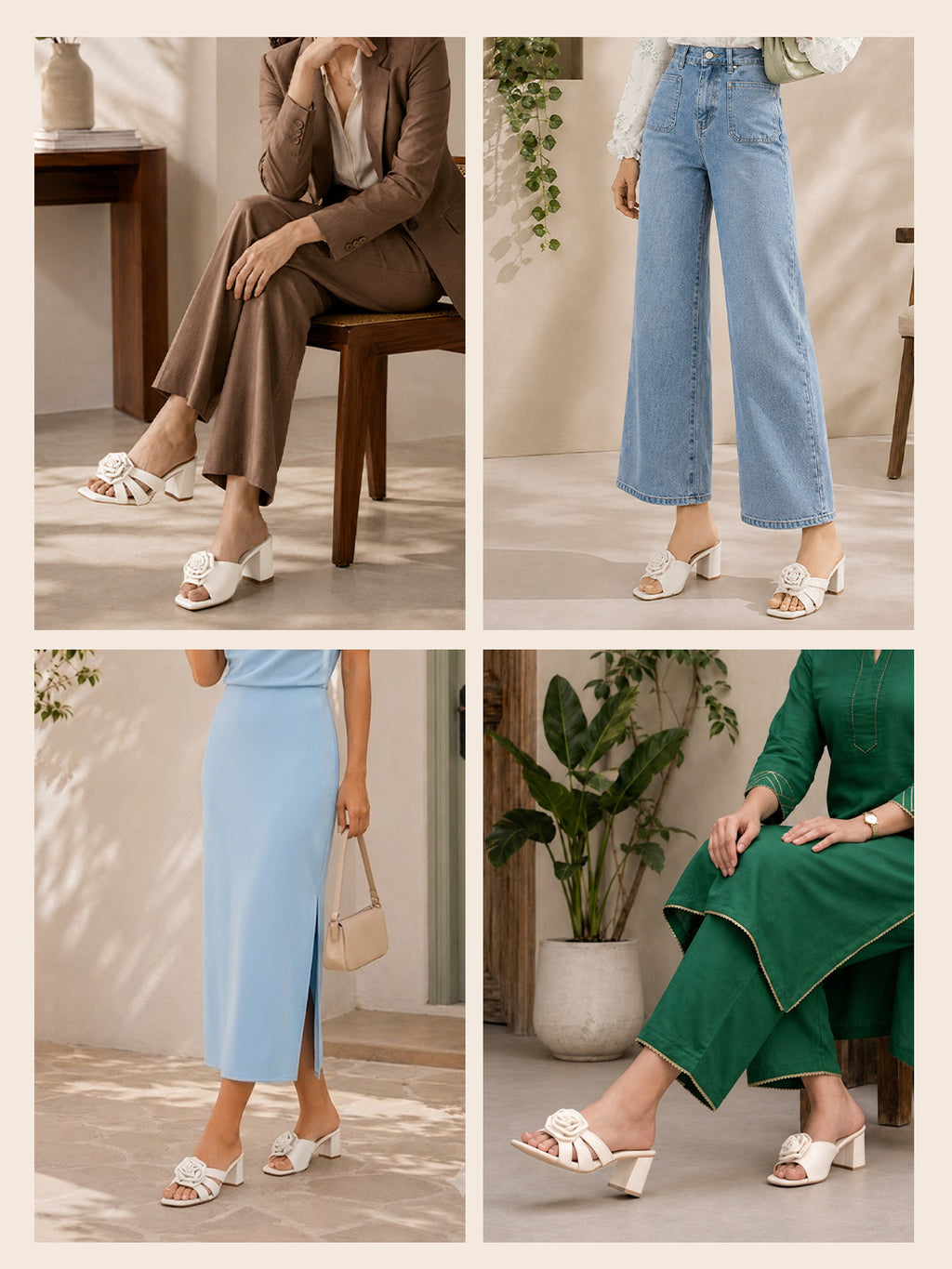 wedding party wear heeled mules