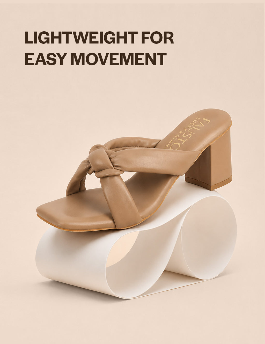 women knotted heeled sandals