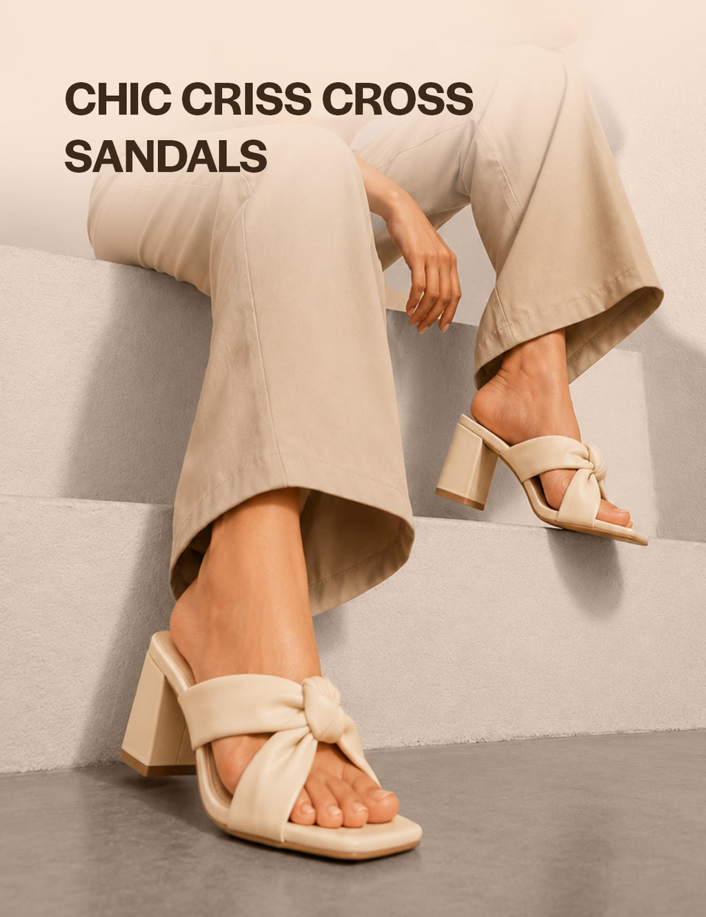 elegant cushioned strap heeled slippers