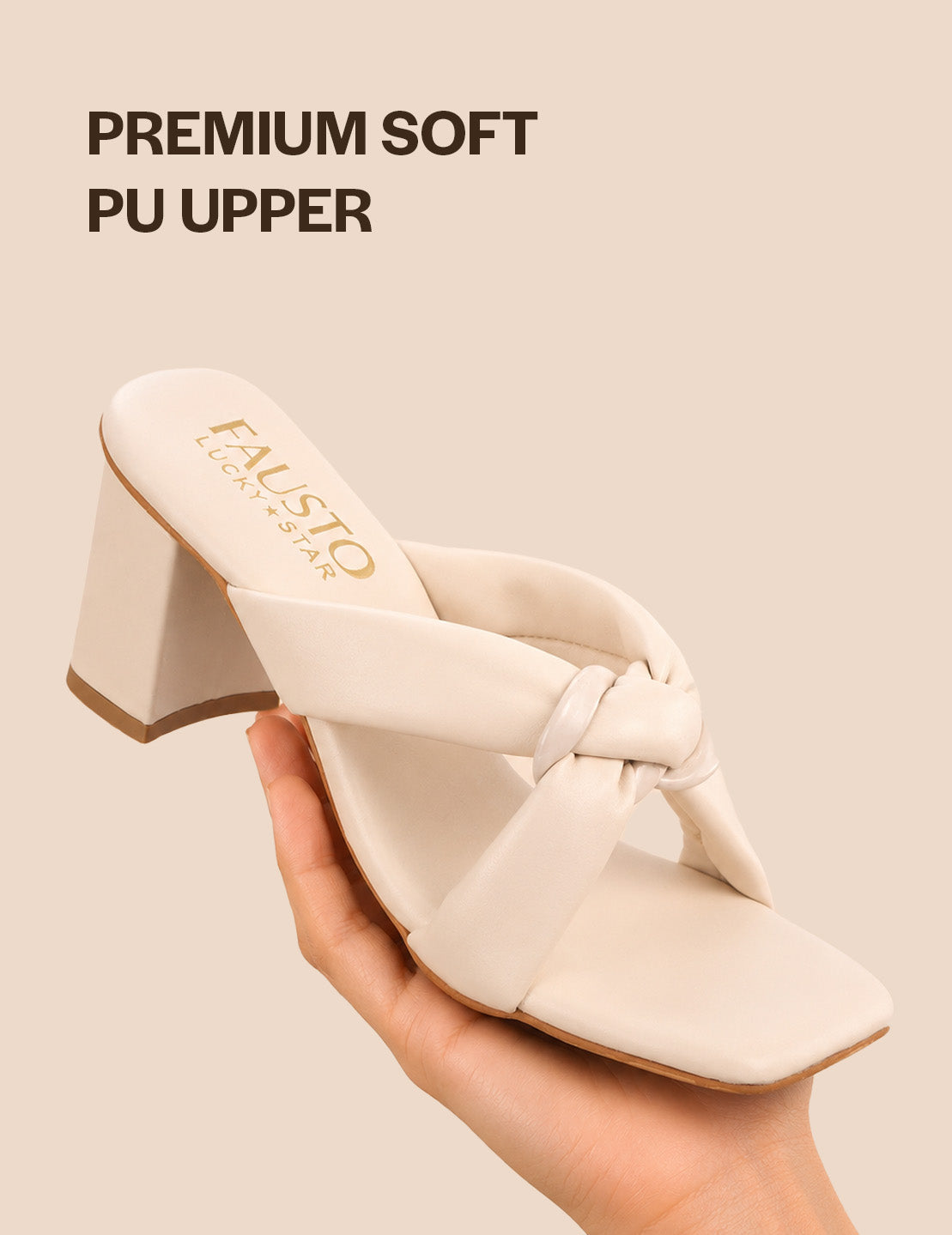 elegant cushioned strap heeled slippers