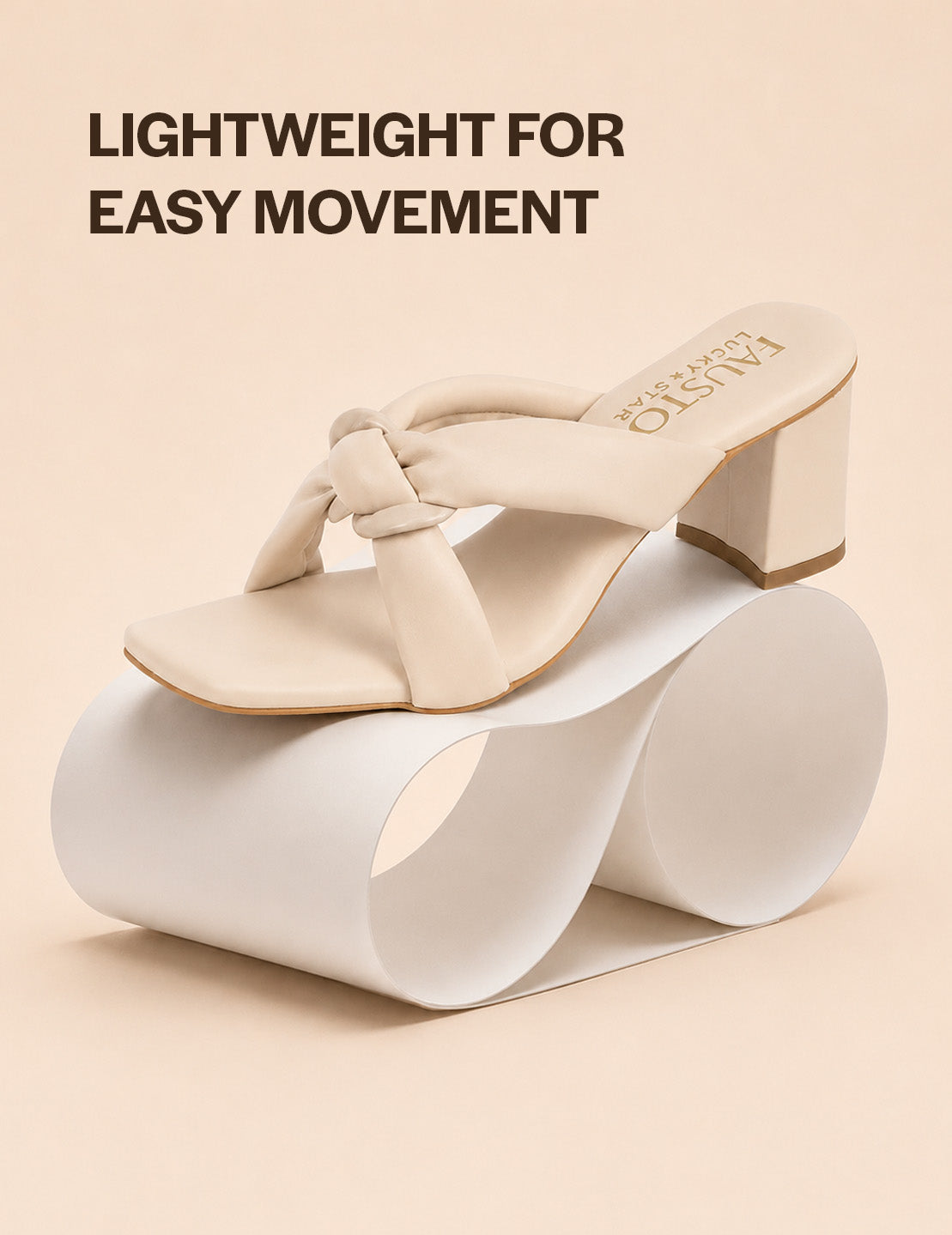 elegant cushioned strap heeled slippers