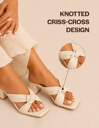 elegant cushioned strap heeled slippers