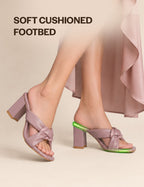 square toe padded strap sandals