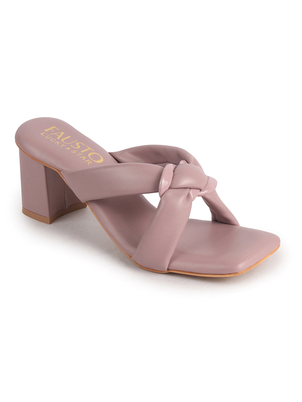 dusty twist strap heeled mules