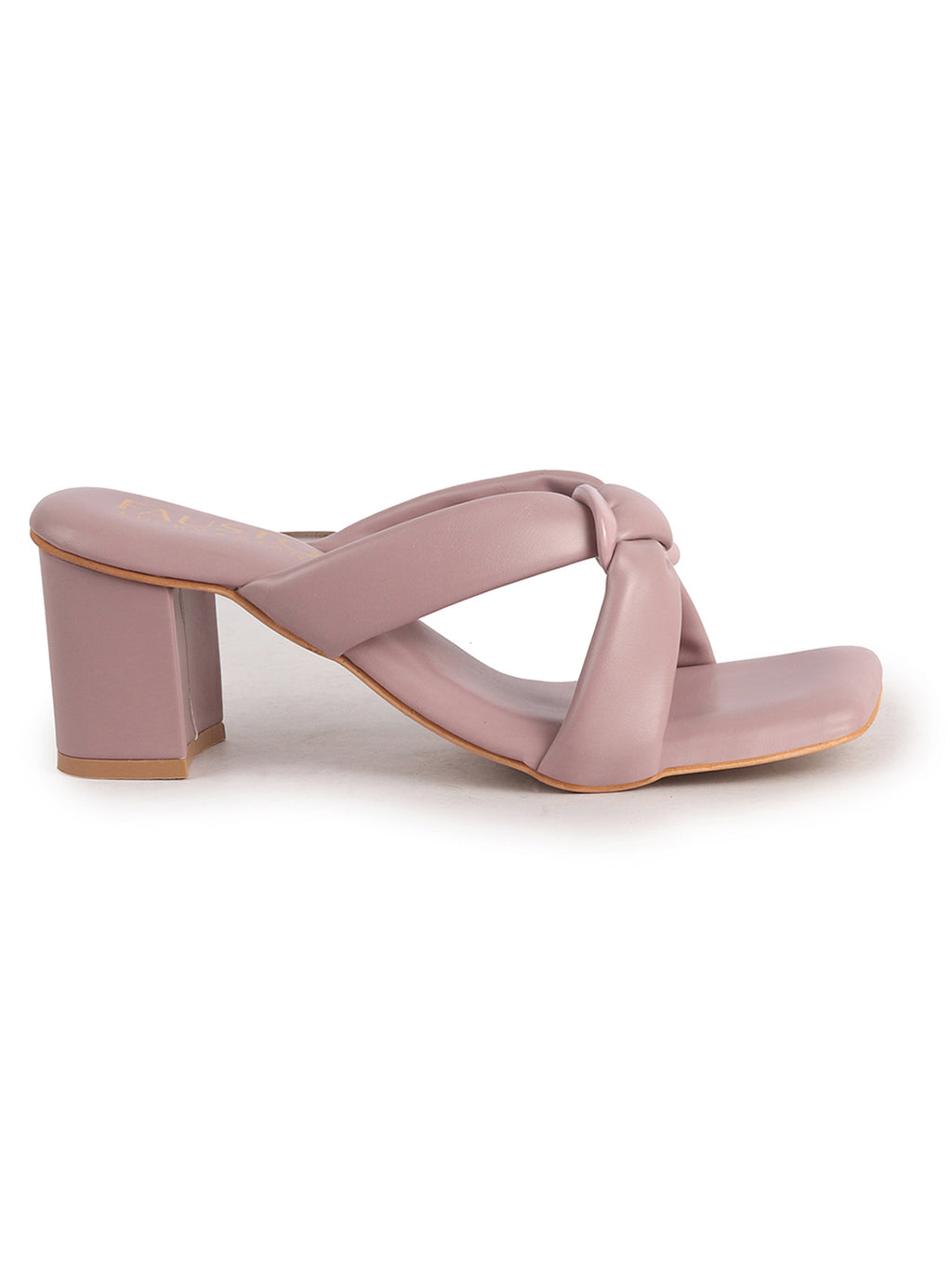 elegant cushioned strap heeled slippers