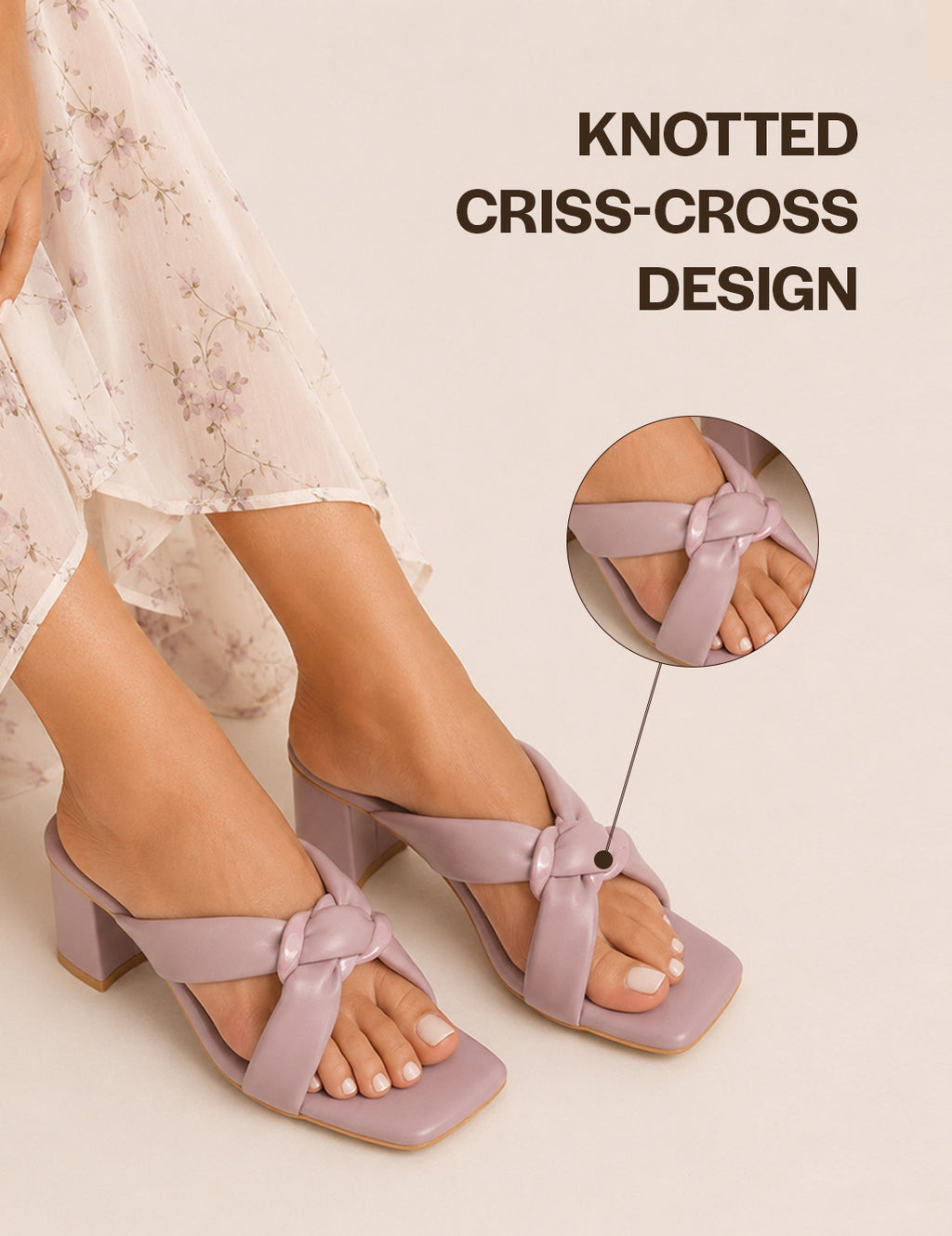 square toe padded strap sandals