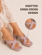 square toe padded strap sandals