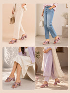 square toe padded strap sandals