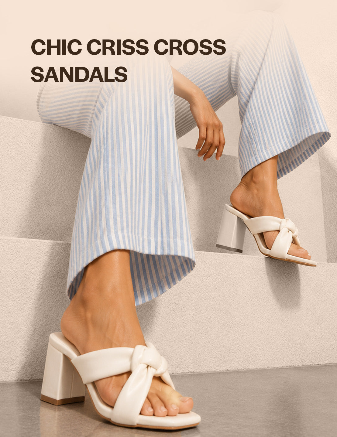 dusty twist strap heeled mules