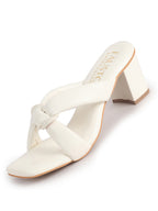 dusty twist strap heeled mules