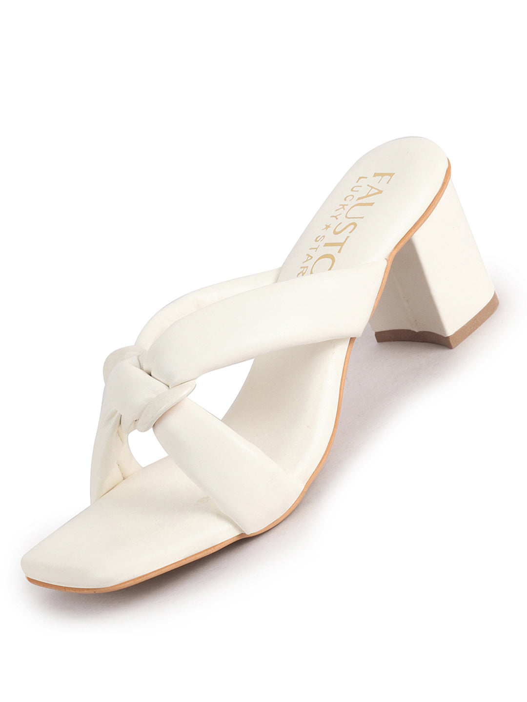dusty twist strap heeled mules