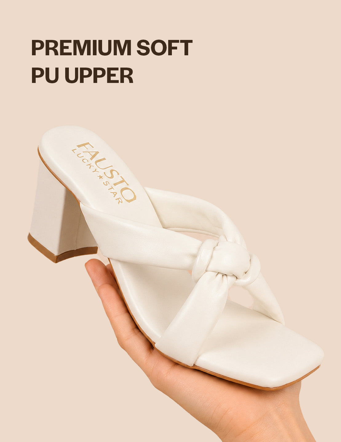 dusty twist strap heeled mules