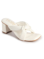 elegant cushioned strap heeled slippers